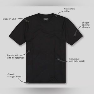 Goodlife Mens Medium Supima Classic Crew | Black